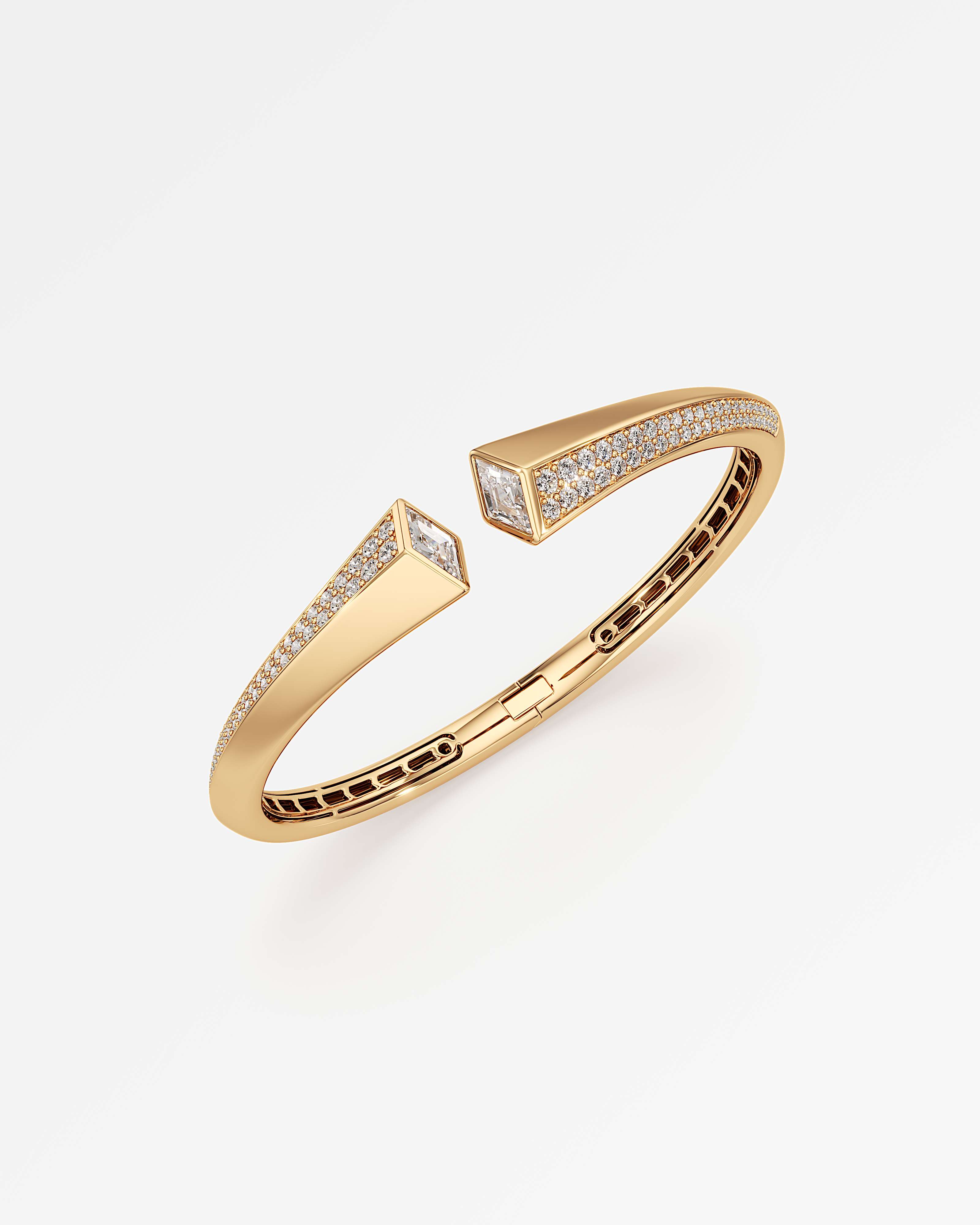 AM To Beyond Skiris Pavé Diamond Bangle, in 14K Yellow Gold (3.31 ctw)