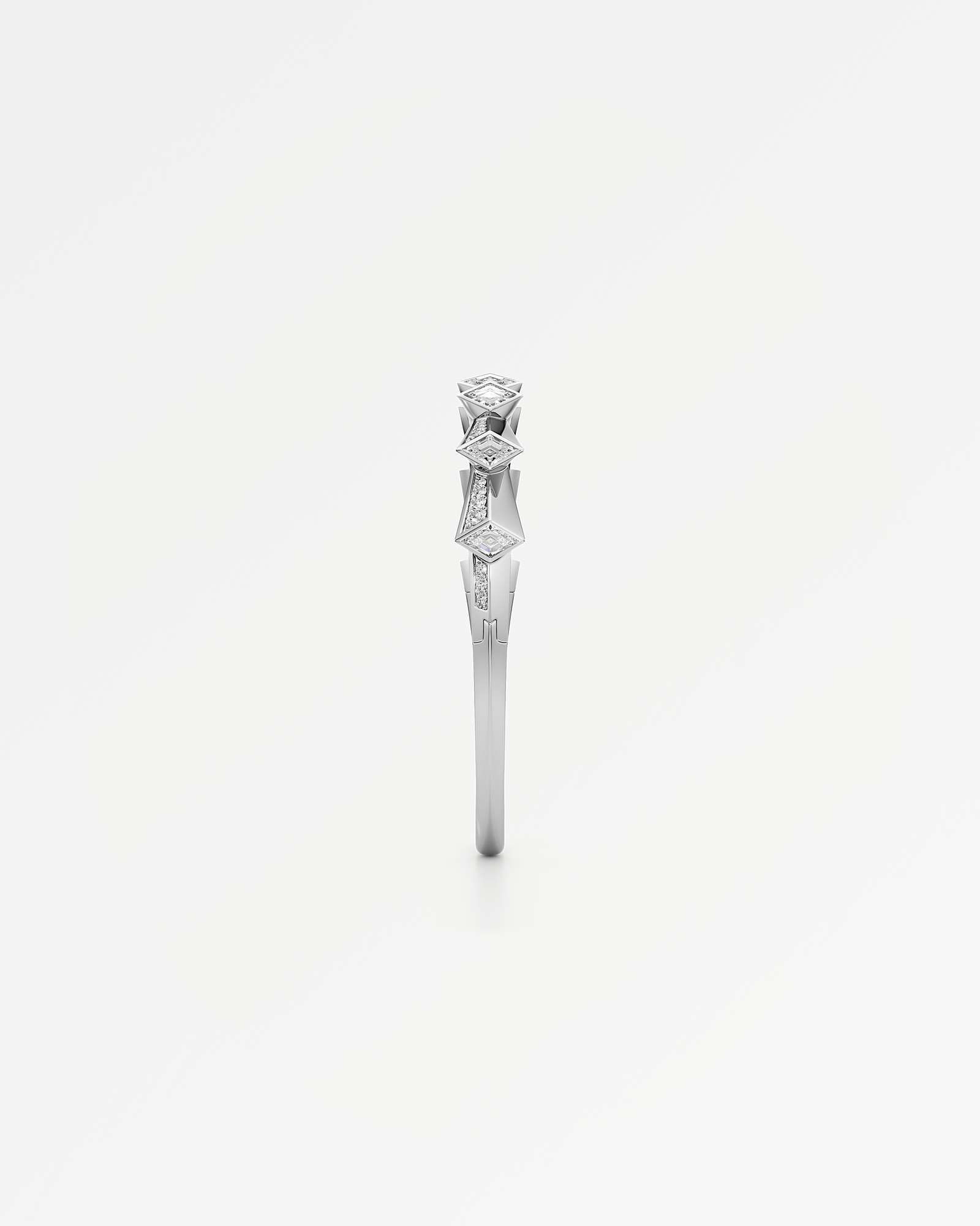 AM To Beyond Resonova Diamond Bangle, in 14K White Gold (2.51 ctw)
