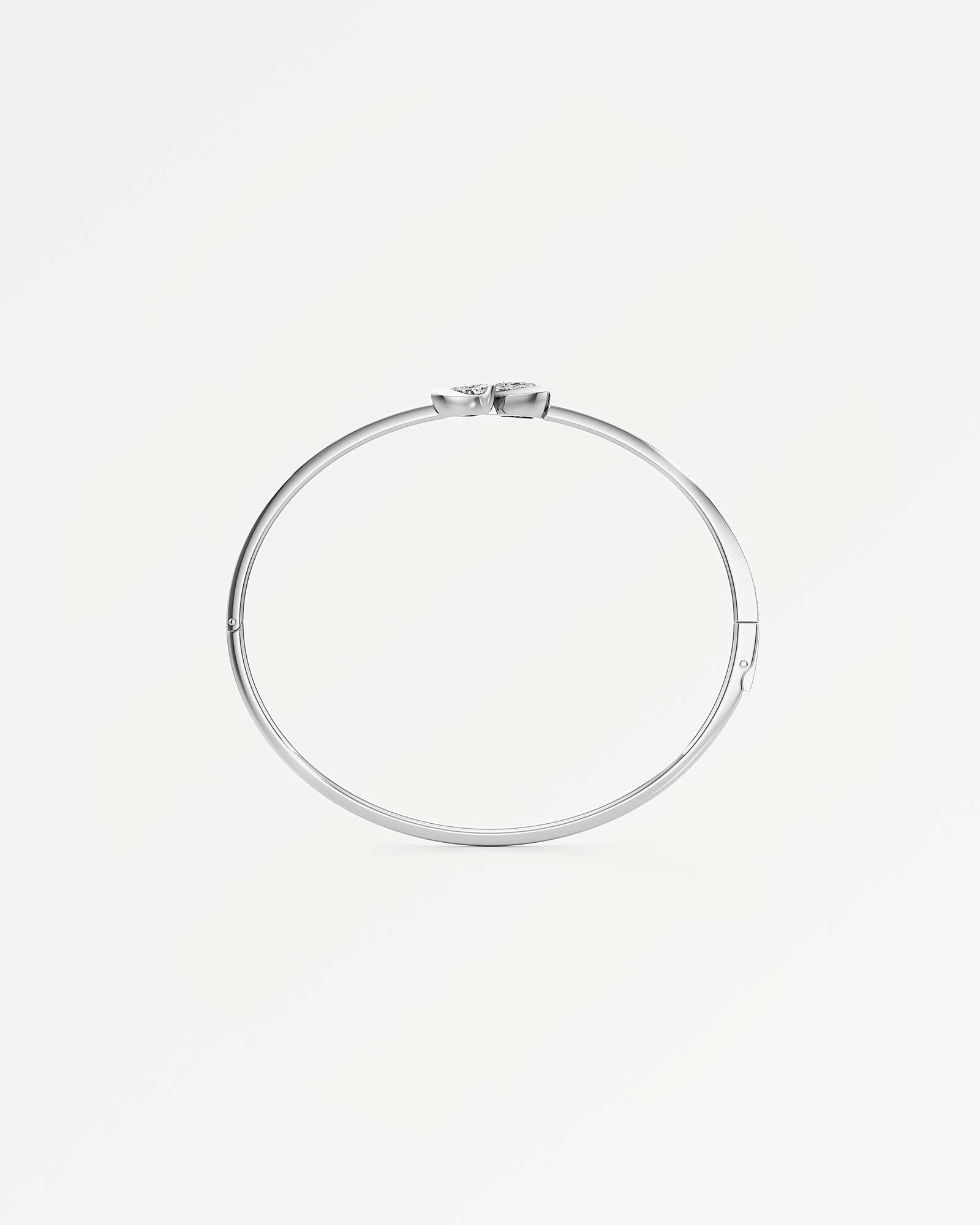 Pinnacle Leveré Diamond Bangle, In 14K White Gold (1.65 ctw)