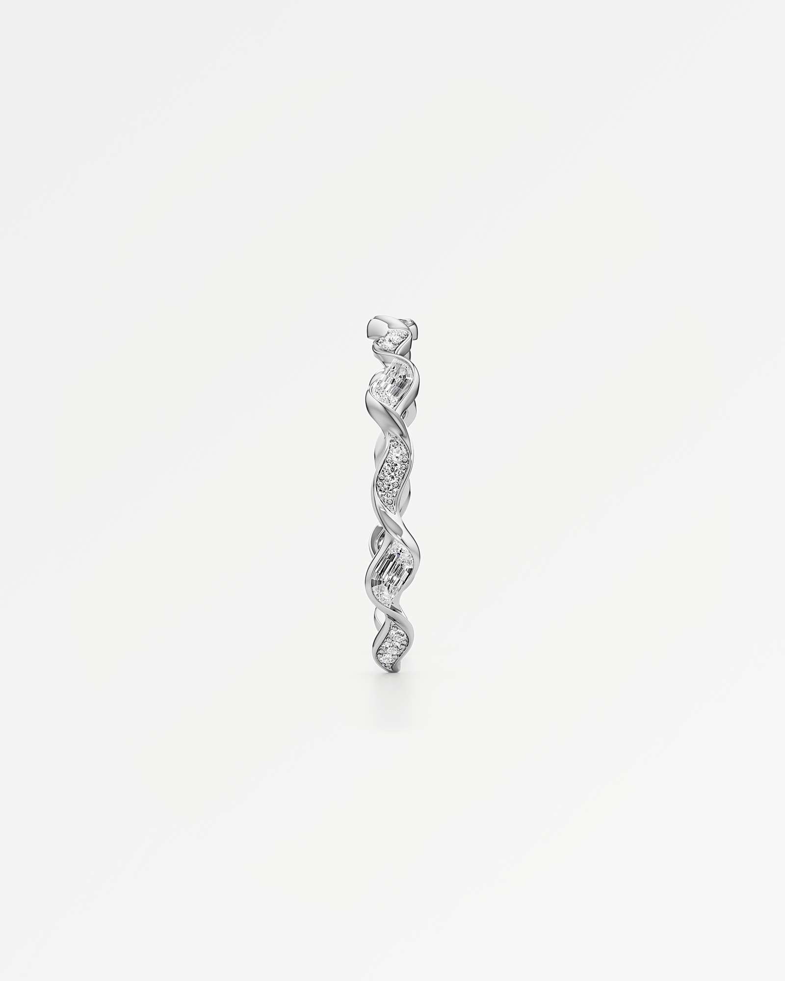 Glimmer Reverie Diamond Bangle , In 14K White Gold (5.06 ctw)