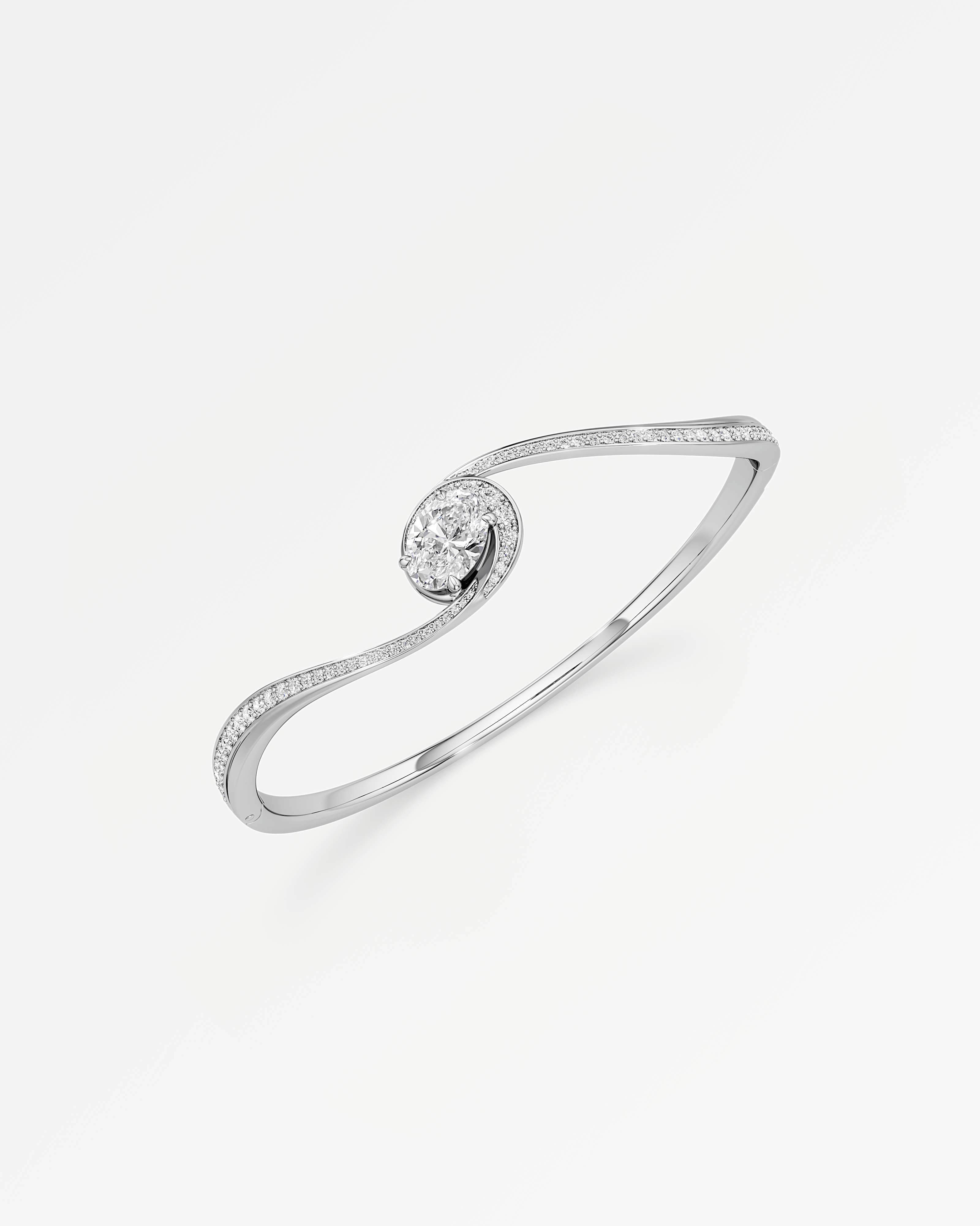 You Sylphine Diamond Bangle, In 14K White Gold (2.38 ctw)