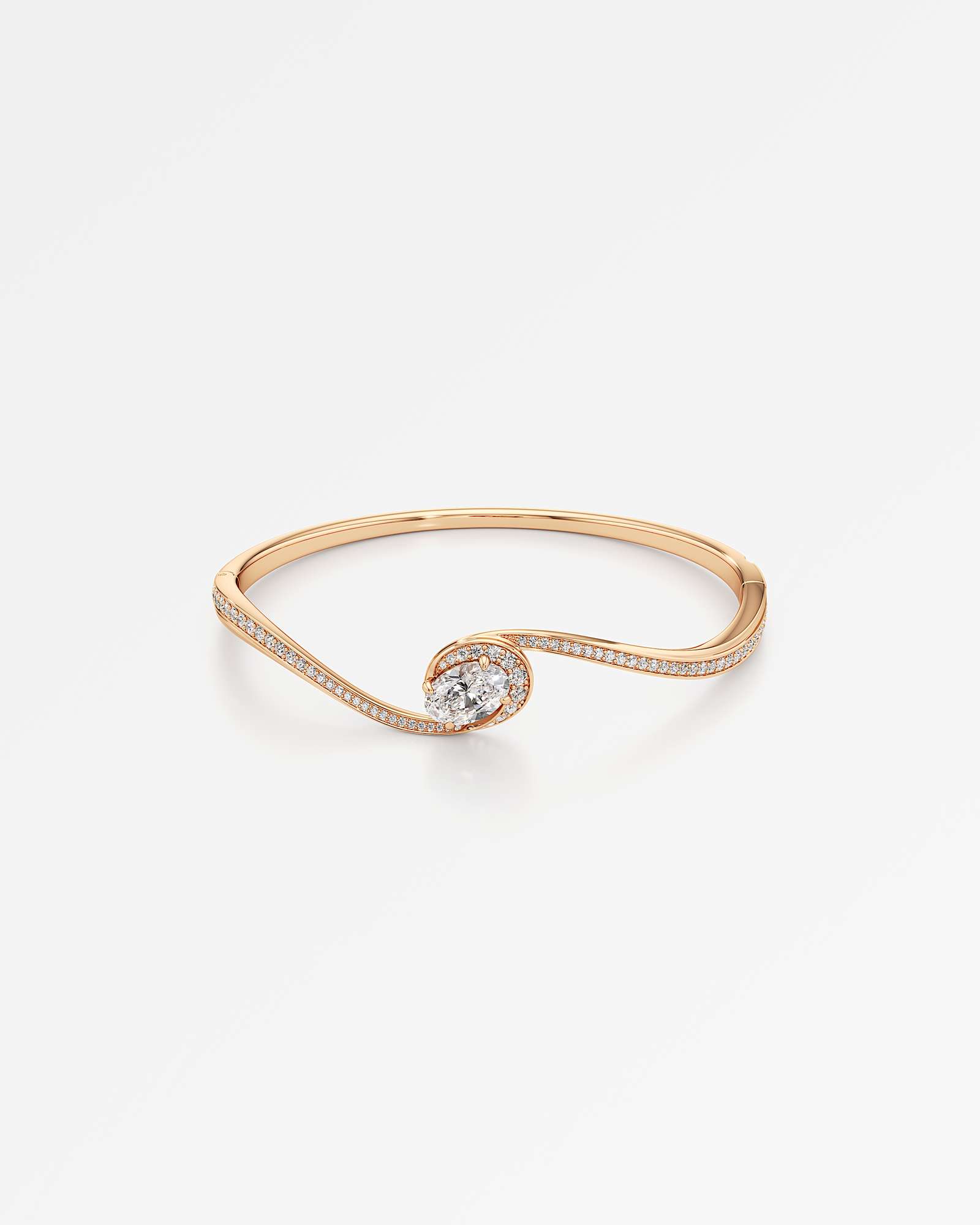 You Sylphine Diamond Bangle, In 14K Rose Gold (2.38 ctw)
