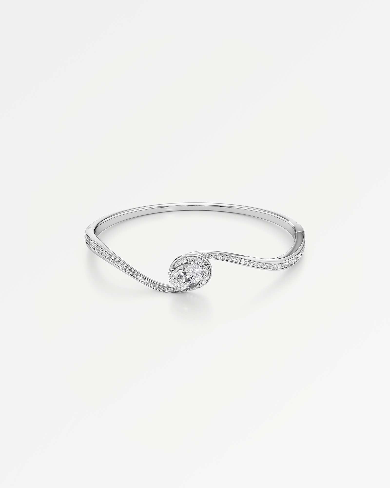 You Sylphine Diamond Bangle, In 14K White Gold (2.38 ctw)