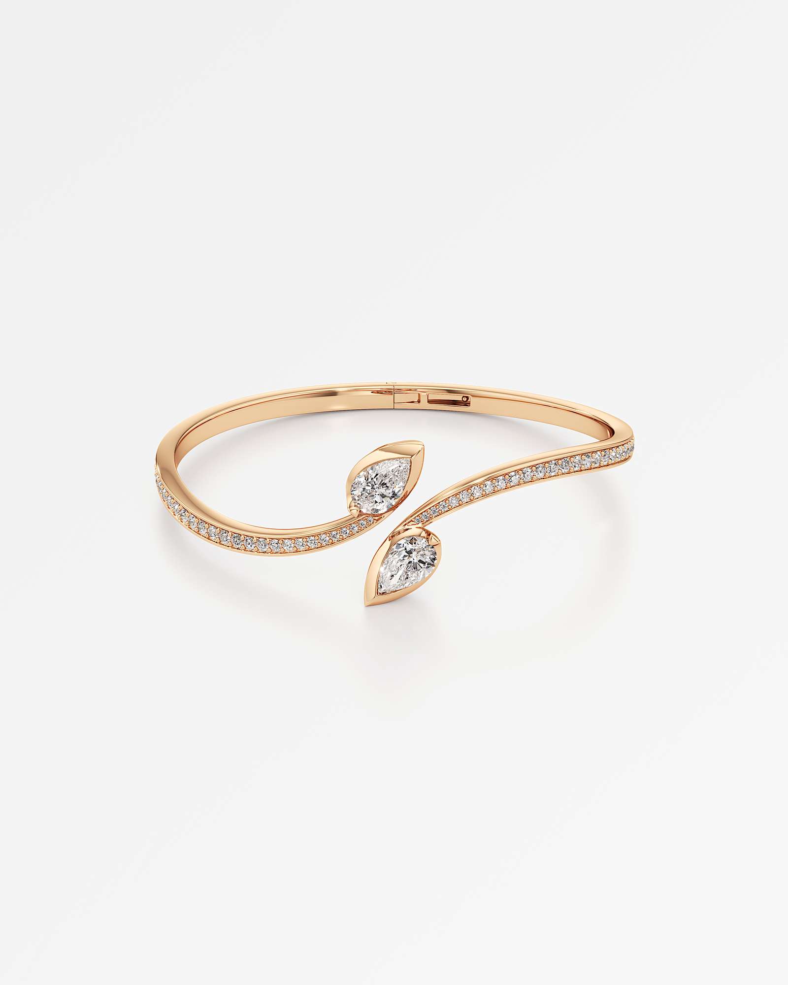Pinnacle Serelle Diamond Bangle, In 14K Rose Gold (4.37 ctw)