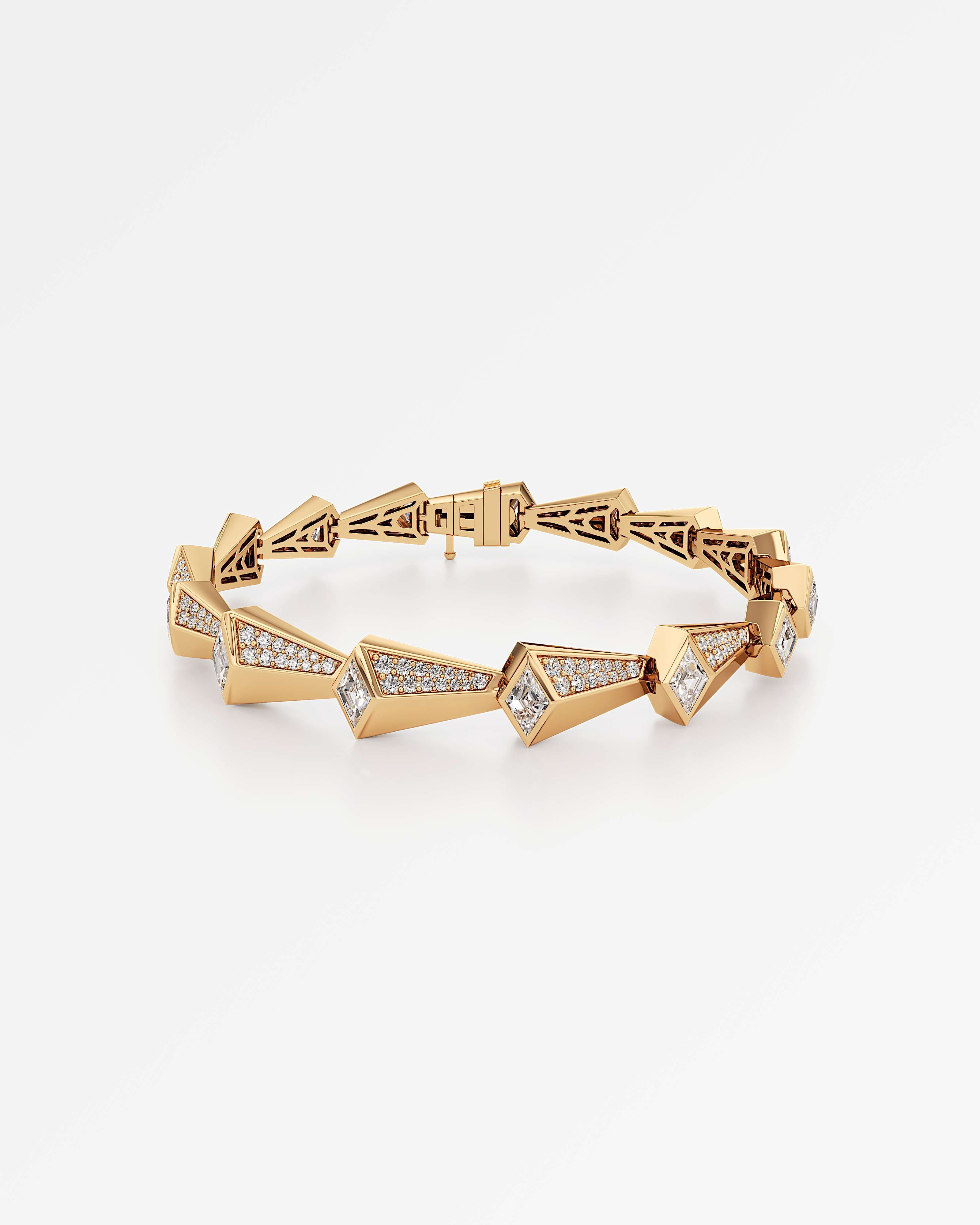 AM To Beyond Axira Pavé Diamond Bracelet, in 18K Yellow Gold (4.37 ctw)