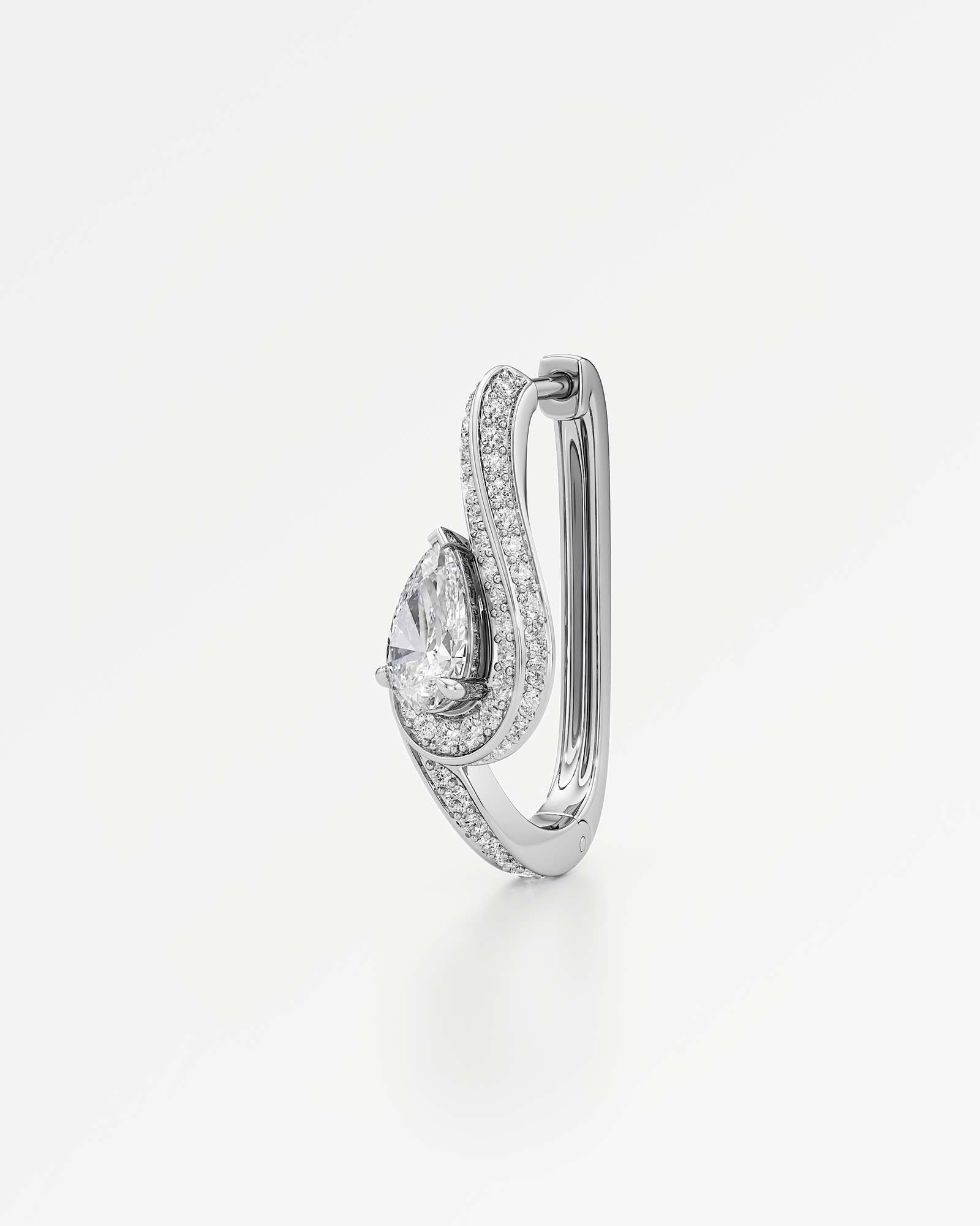 You Embrace Diamond Hoop Earrings, in 14K White Gold (2.14 ctw)
