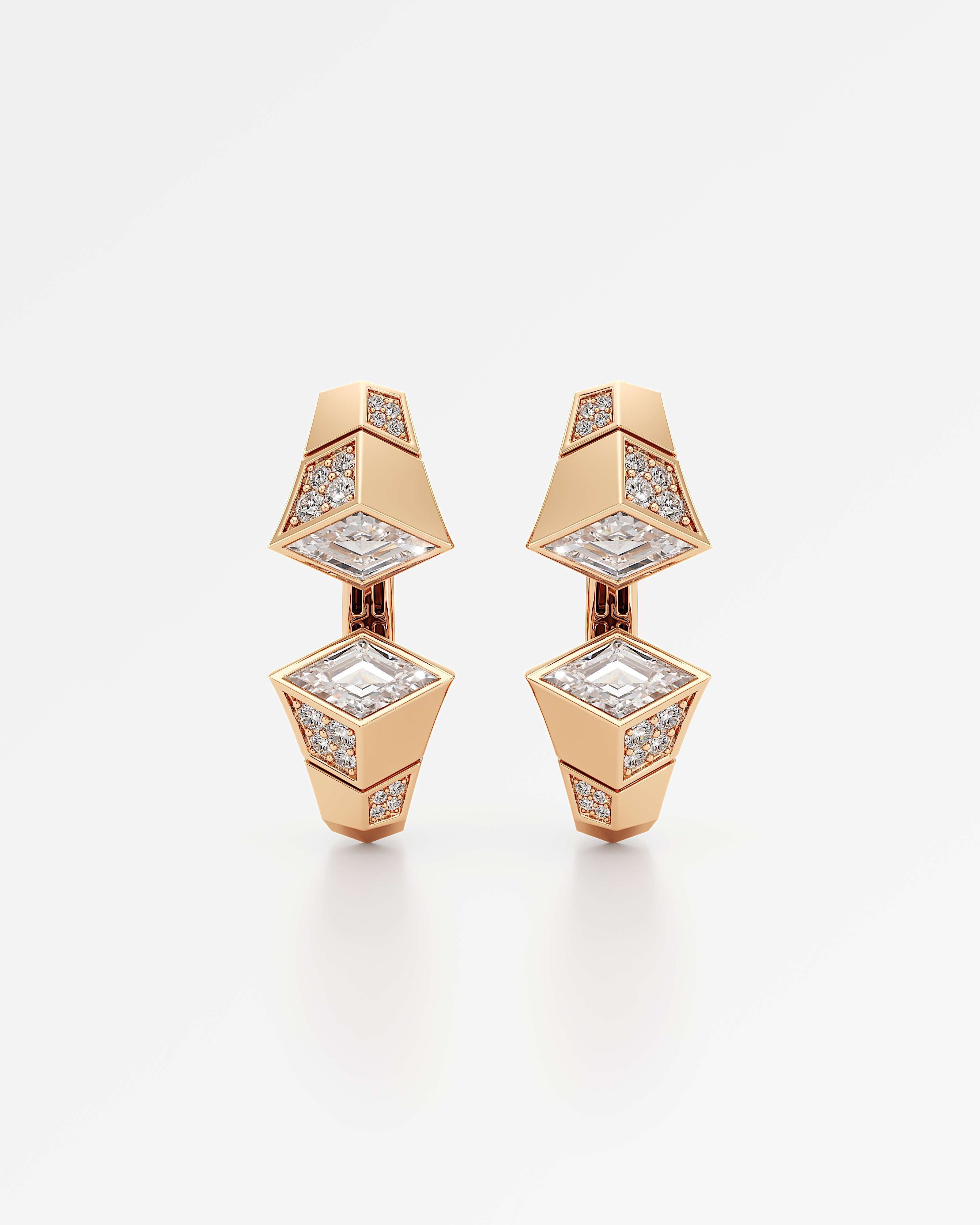 AM To Beyond Overture Diamond Earrings, in 14K Rose Gold (2.68 ctw)