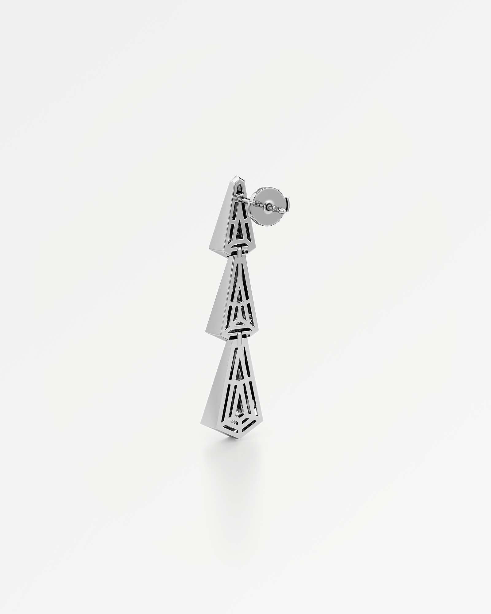 AM To Beyond Trelis Pavé Diamond Earrings, in 14K White Gold (1.79 ctw)