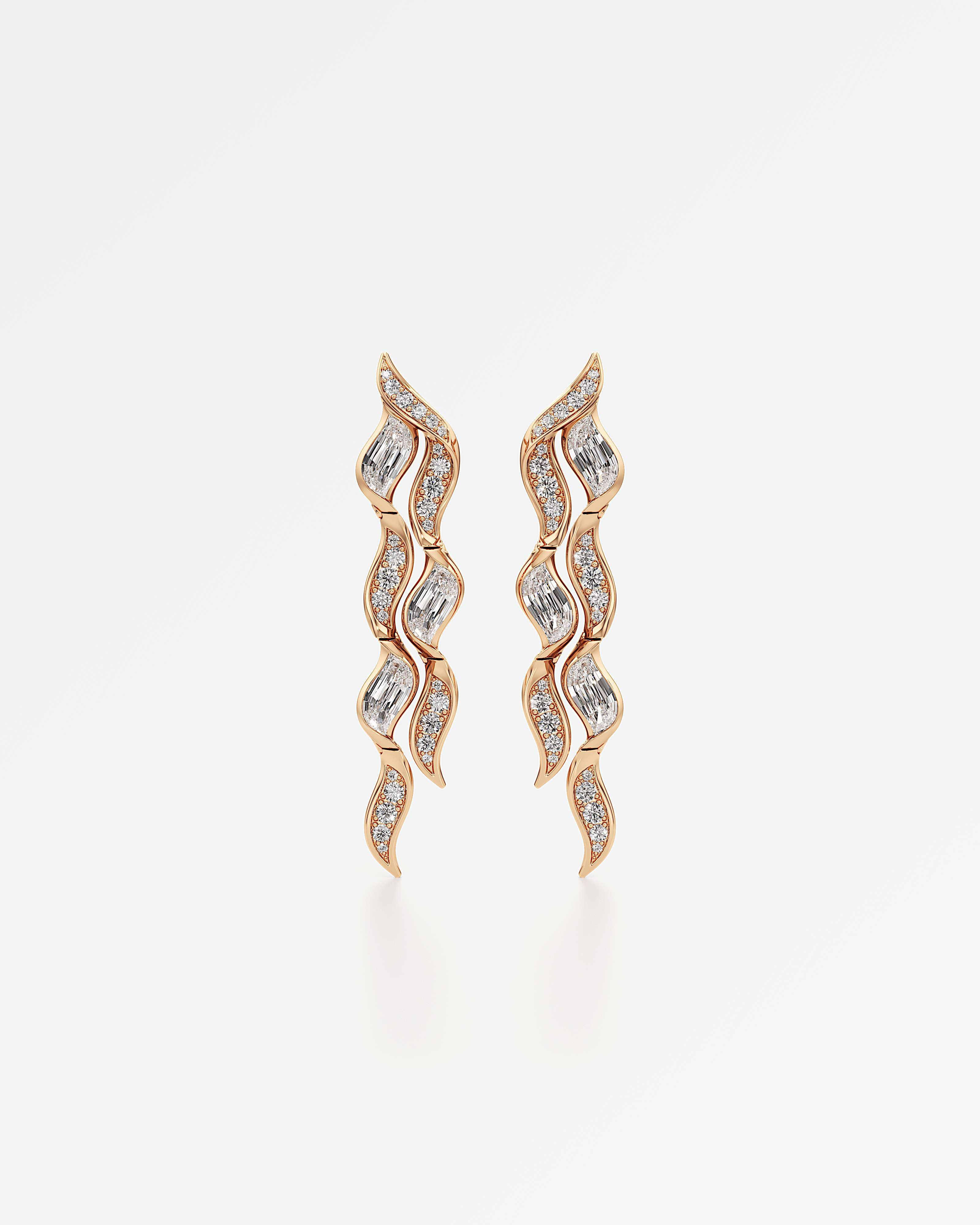 Glimmer Namie Diamond Earrings, In 14K Rose Gold (6.25 ctw)