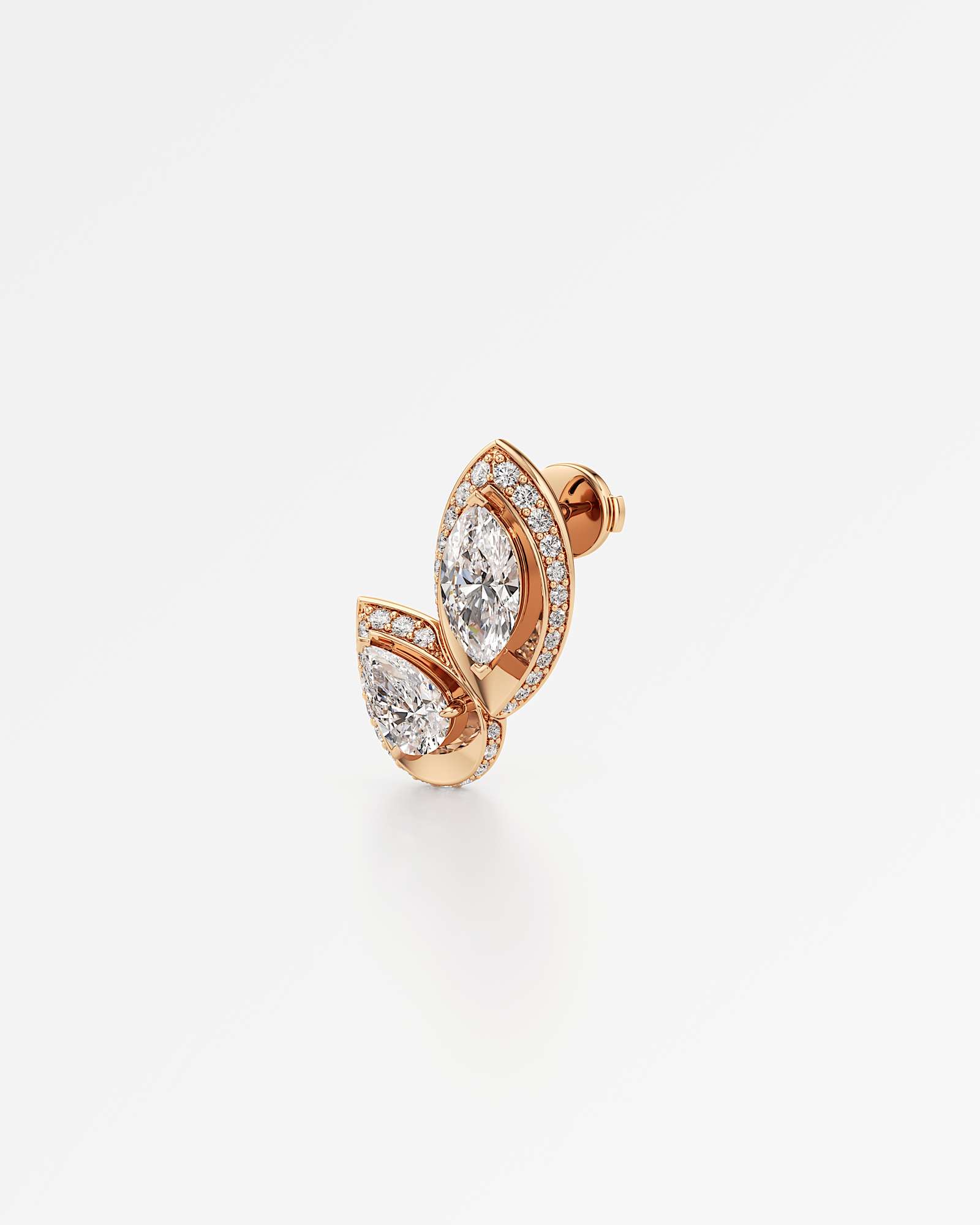 HELD Yinara Diamond Earrings, In 14K Rose Gold (3.12 ctw)