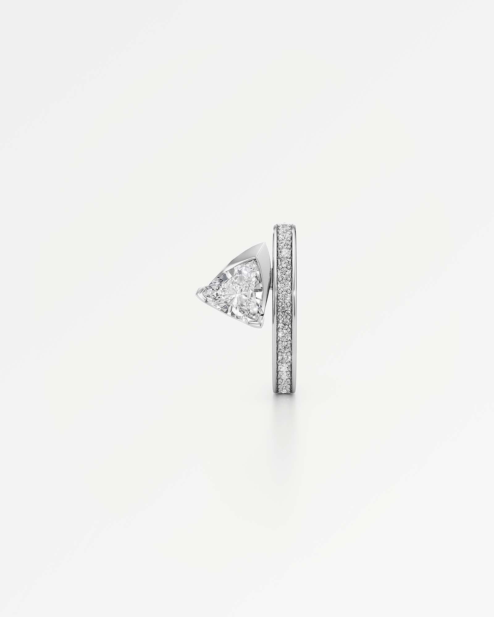 Pinnacle Ridelle Diamond Hoop Earrings, In 14K White Gold (1.20 ctw)