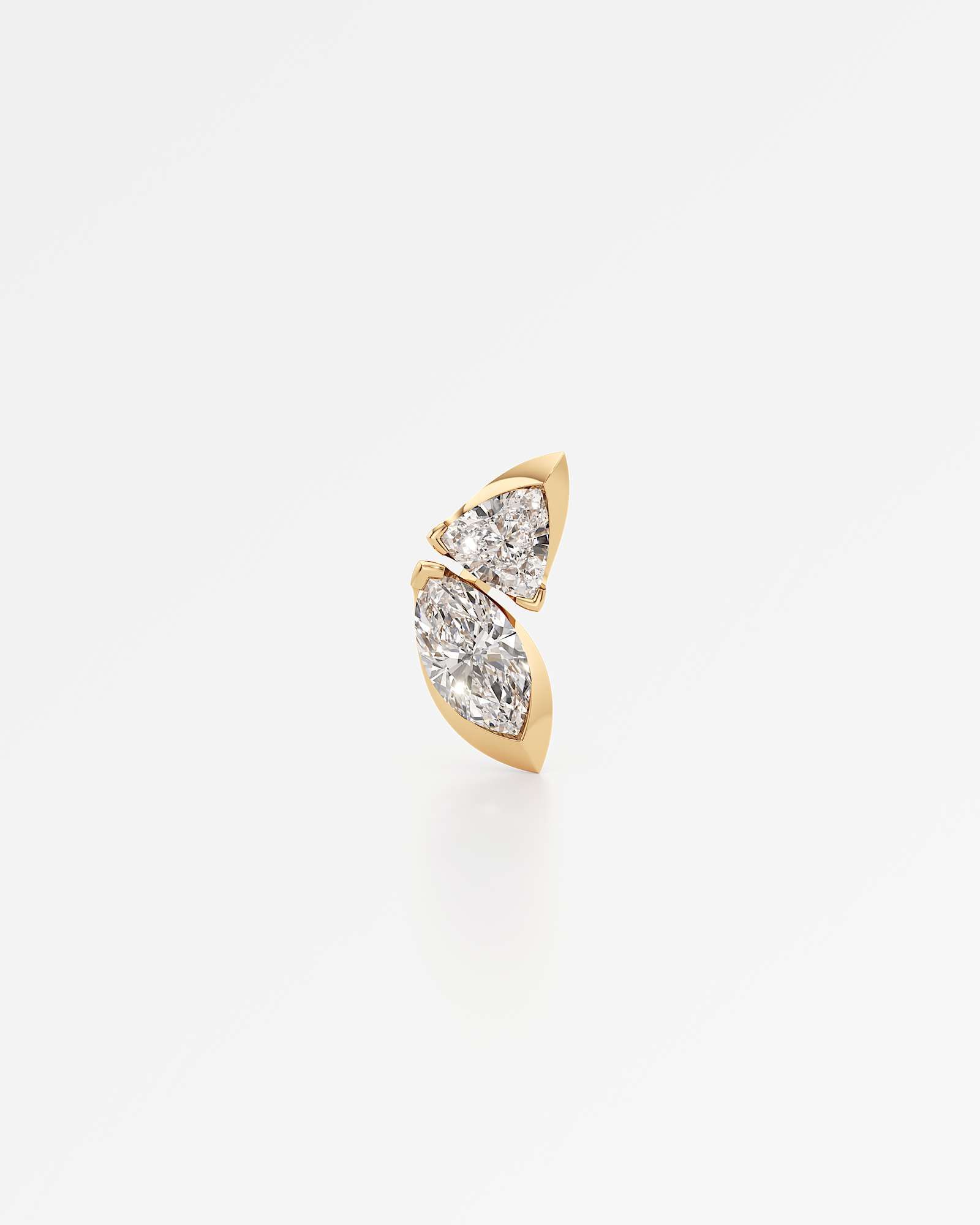 Pinnacle Levé Diamond Stud Earrings, In 14K Yellow Gold (1.80 ctw)
