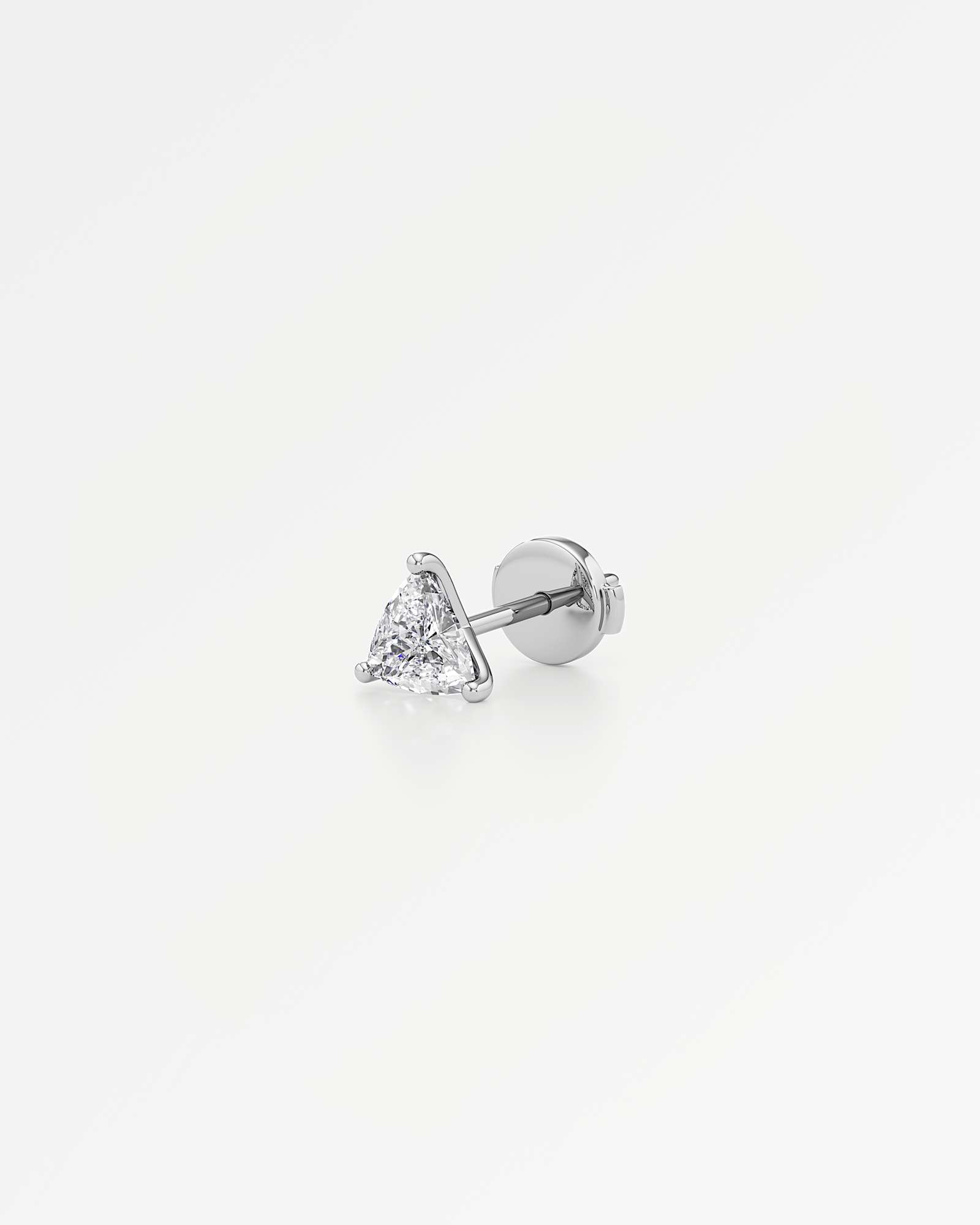 Verve Juliette Diamond Stud Earrings, With 0.50 ct Trillion Cut in 14K White Gold (1.00 ctw)