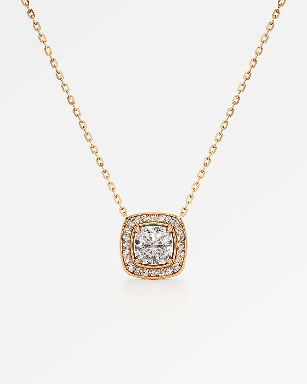 Celeste Diamond Halo Necklace