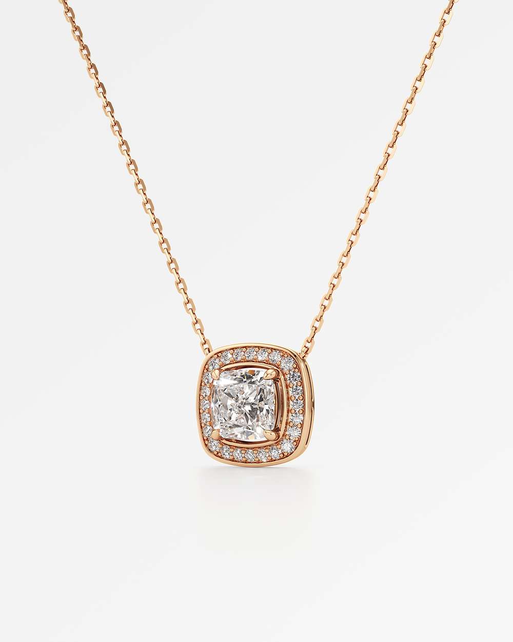 Celeste Diamond Halo Necklace