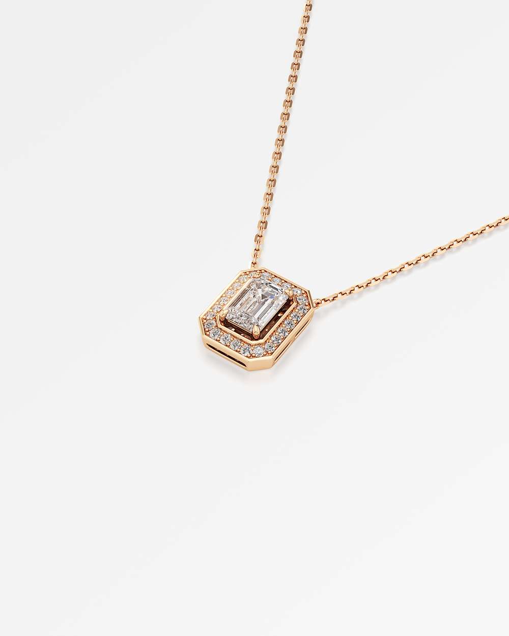 Celeste Diamond Halo Necklace