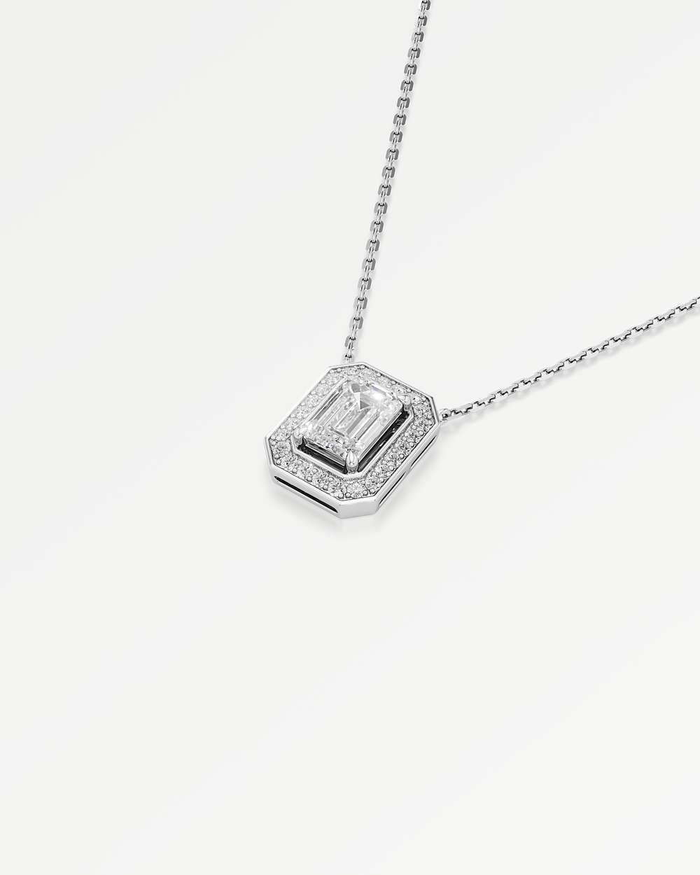 Celeste Diamond Halo Necklace