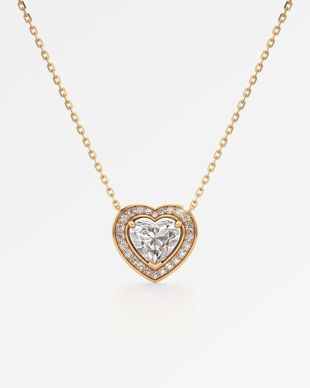 Celeste Diamond Halo Necklace