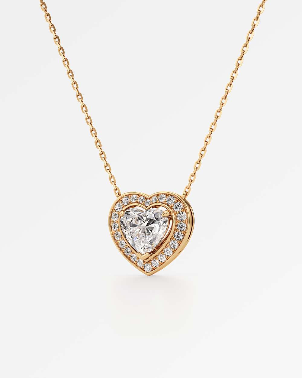 Celeste Diamond Halo Necklace