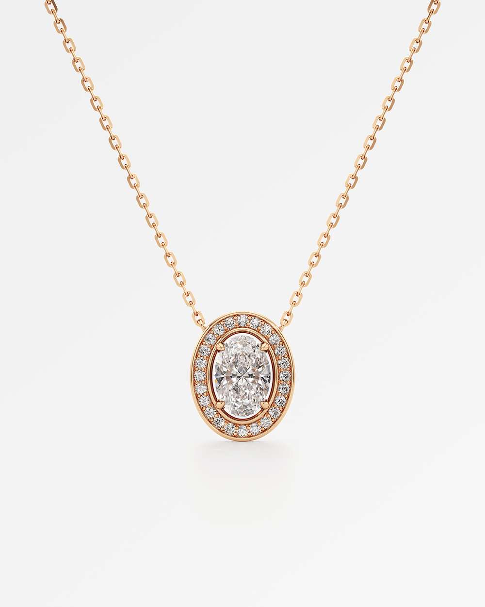 Celeste Diamond Halo Necklace