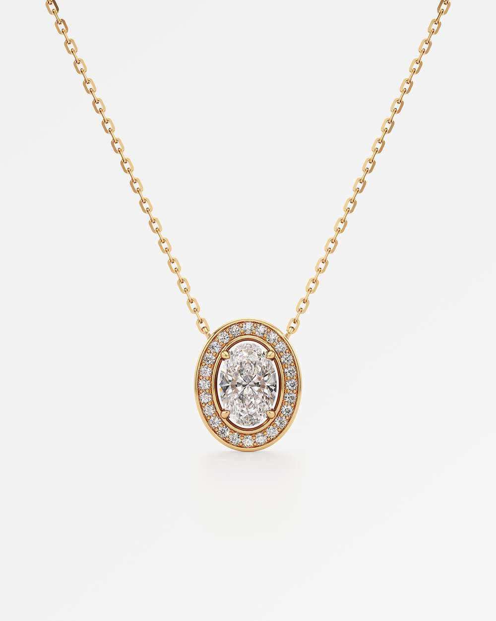 Celeste Diamond Halo Necklace