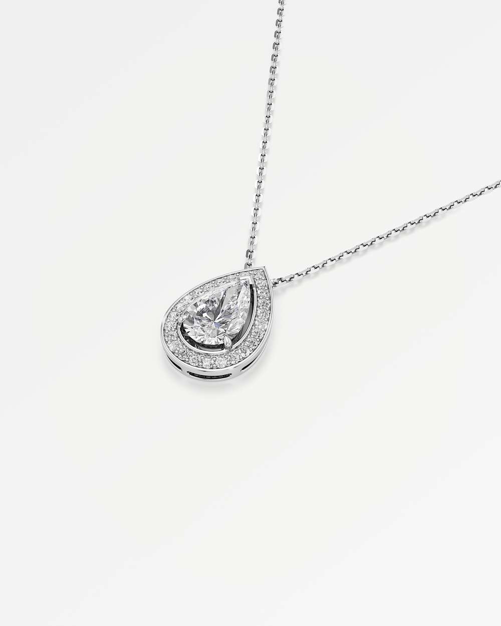 Celeste Diamond Halo Necklace