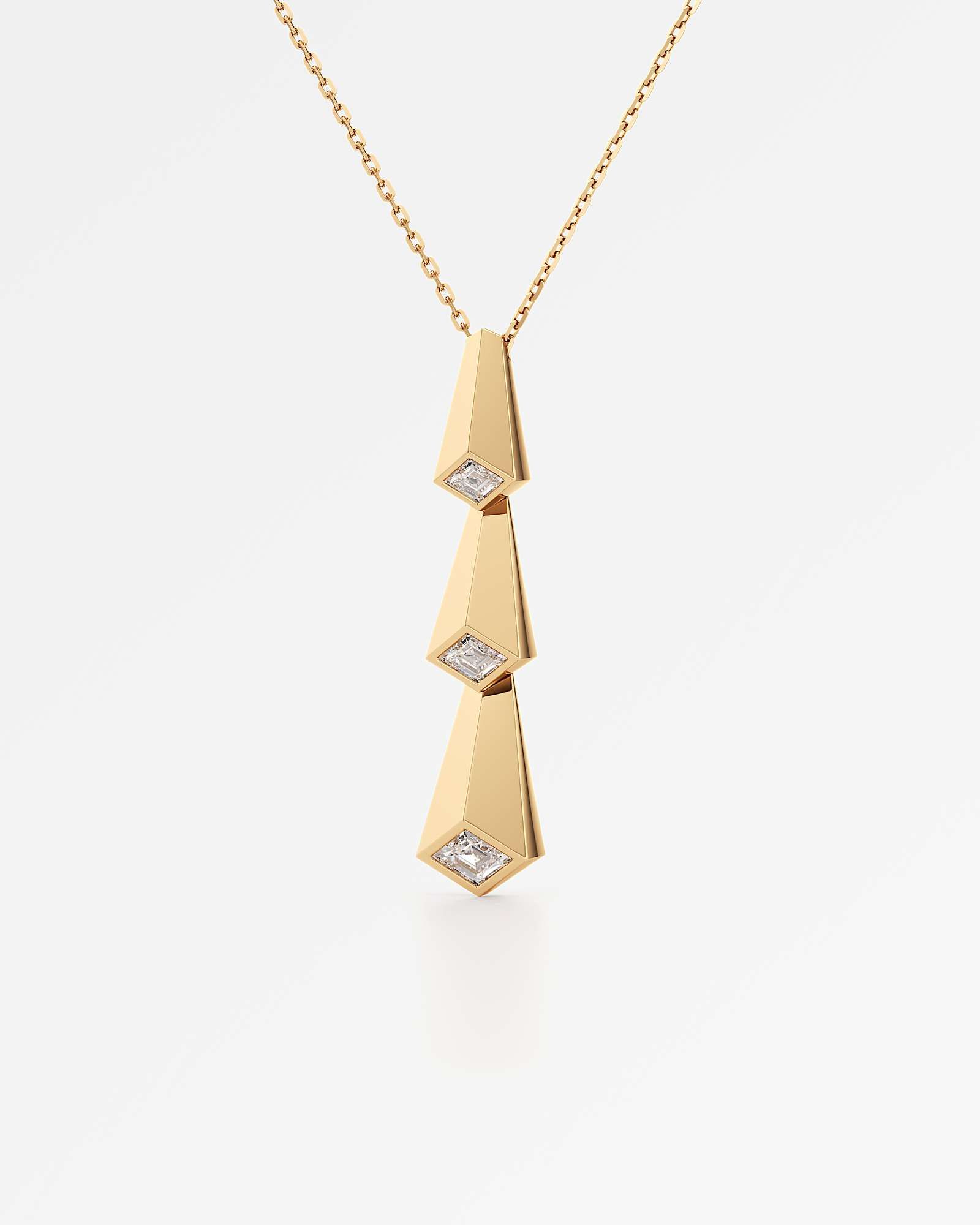 AM To Beyond Trelis Diamond Pendant, In 14K Yellow Gold (0.62 ctw)