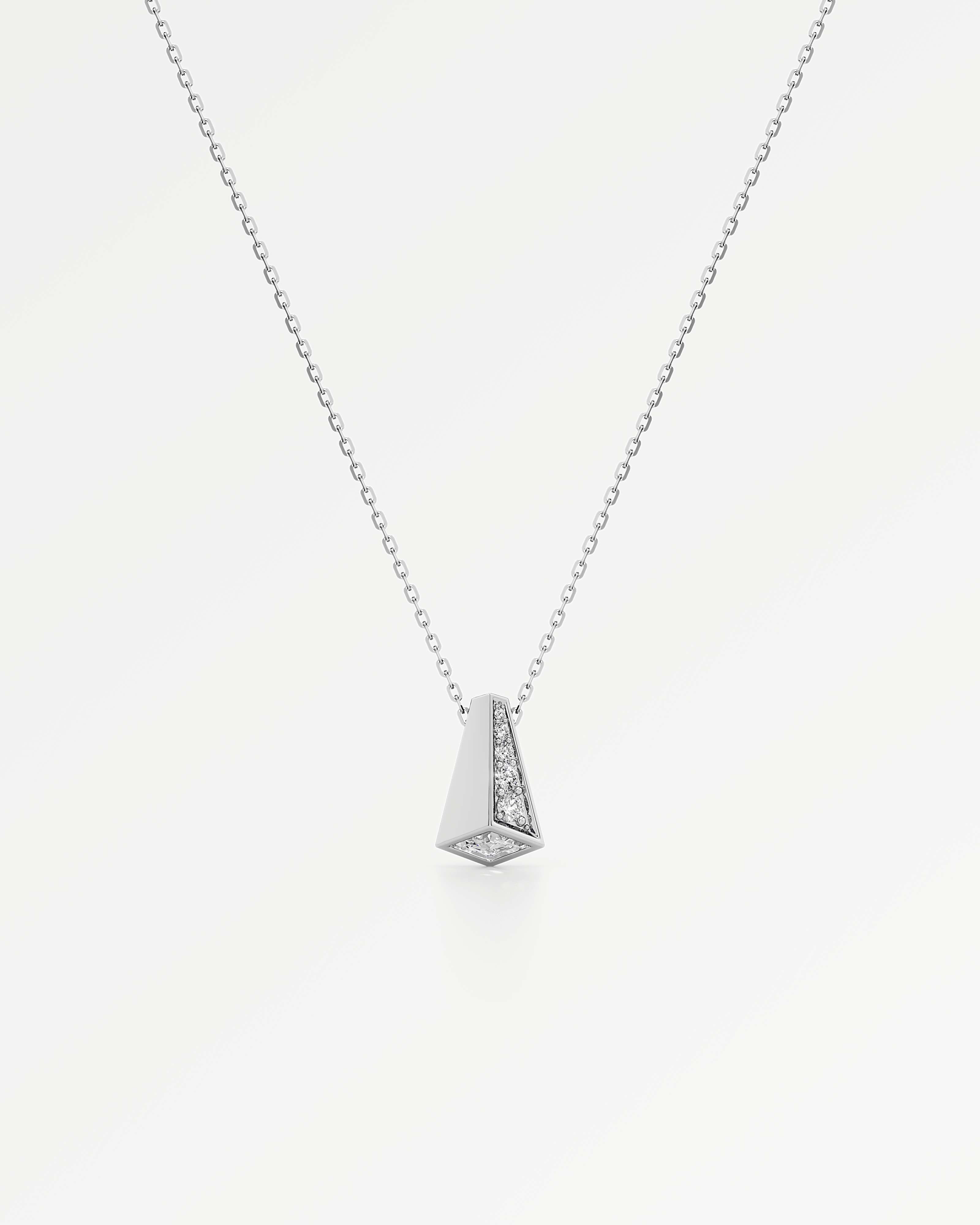 AM To Beyond Elvion Pavé Diamond Pendant, in 14K White Gold (0.45 ctw)