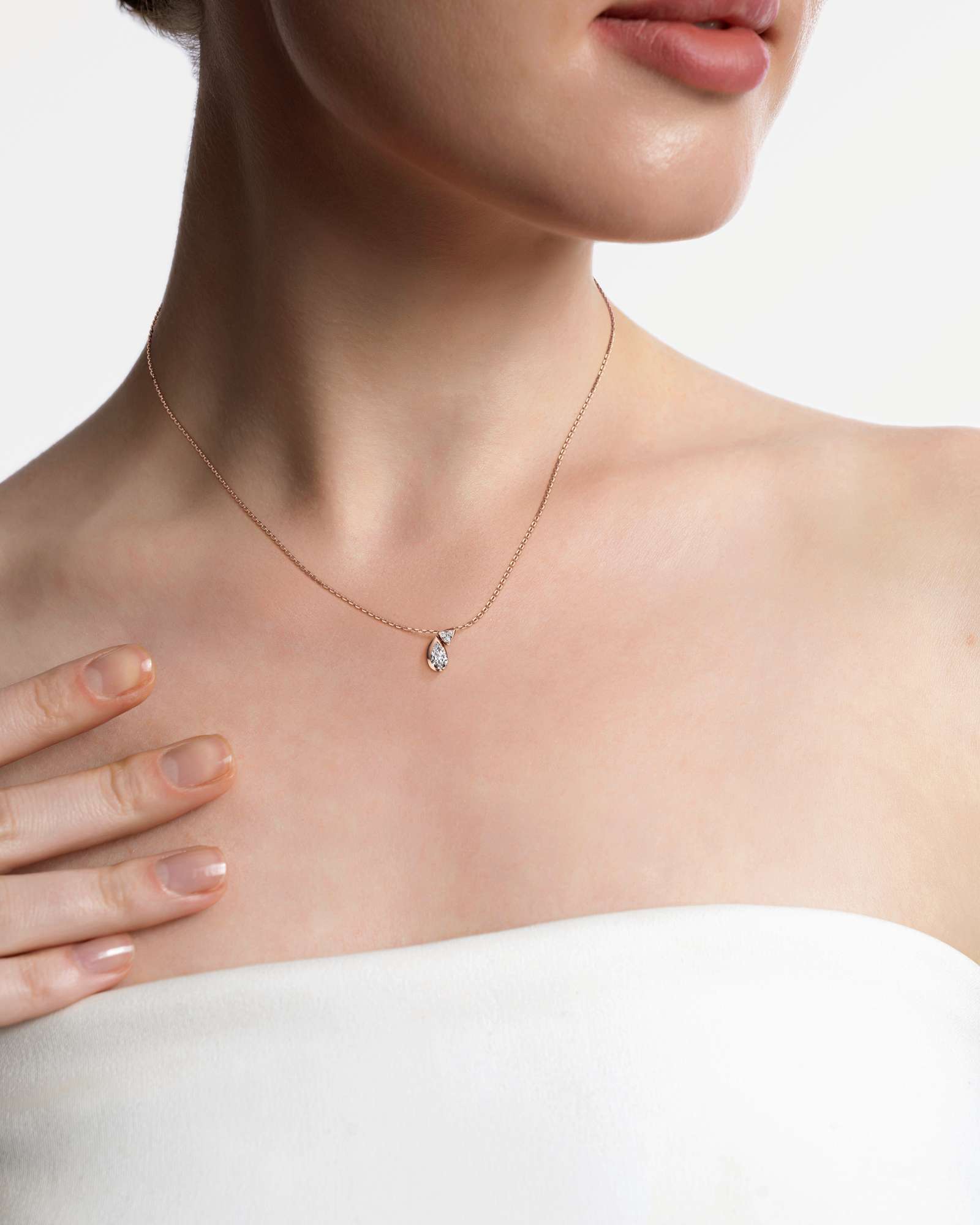 Pinnacle Levenne Diamond Pendant, In 14K Rose Gold (0.95 ctw)