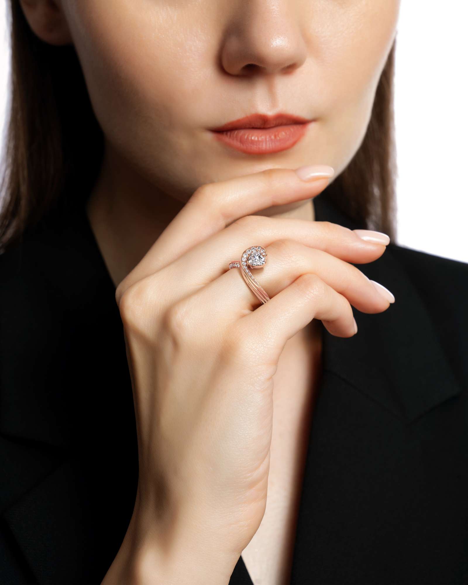 You Chérir Diamond Engagement Ring, in 14K Rose Gold (1.10 ctw)
