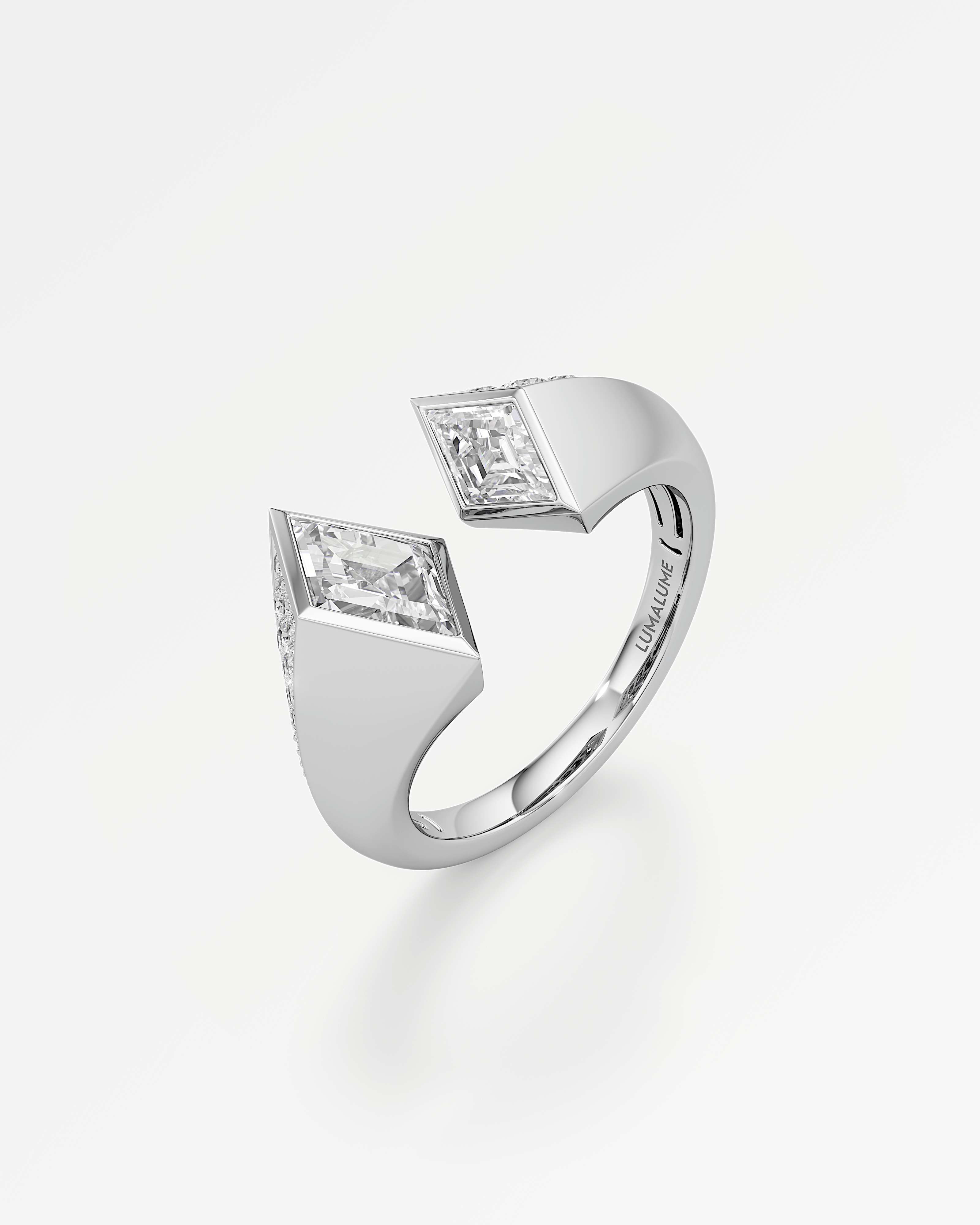 AM To Beyond Vértice Pavé Diamond Ring, in 18K White Gold (1.83 ctw)