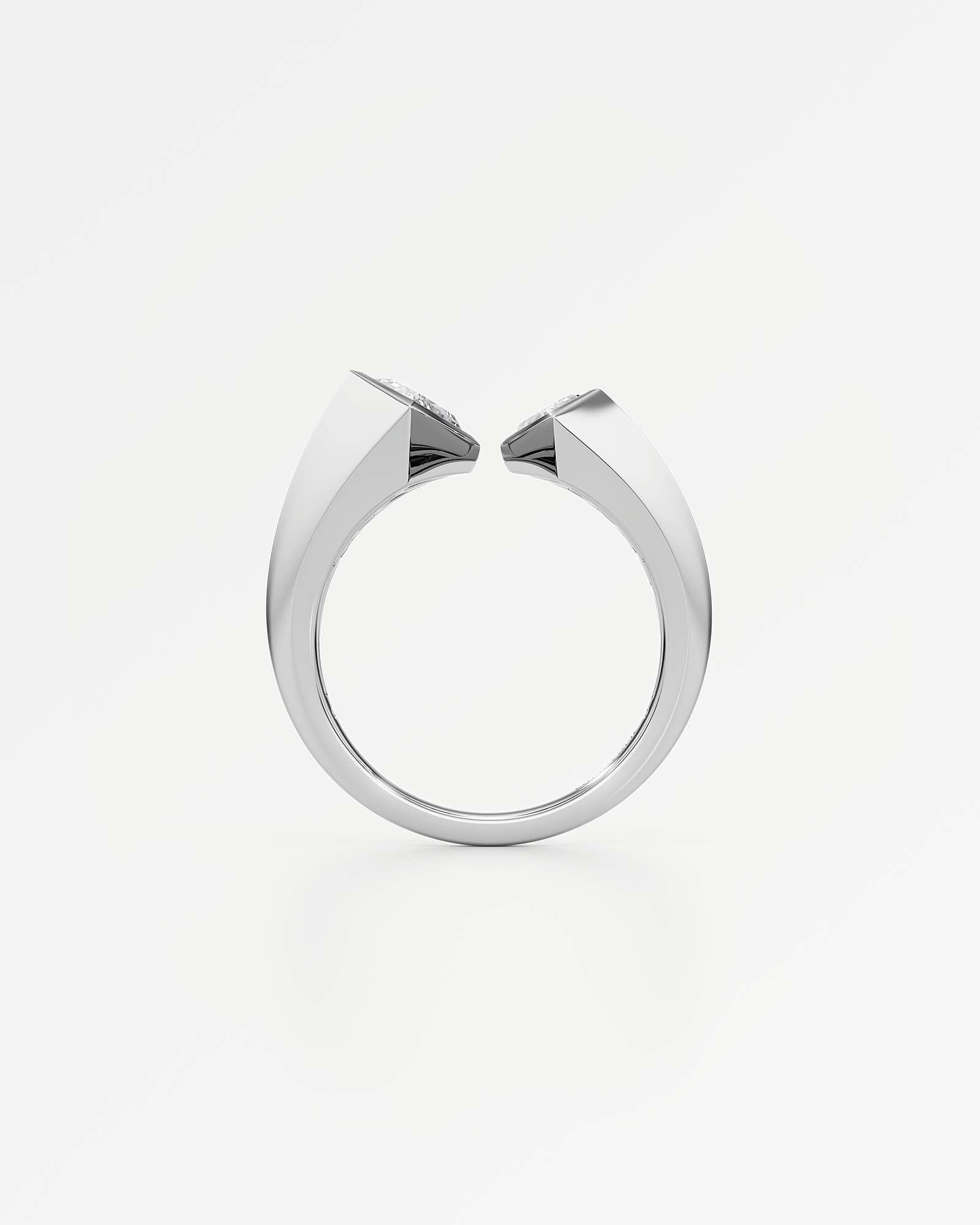 AM To Beyond Vértice Pavé Diamond Ring, in 18K White Gold (1.83 ctw)