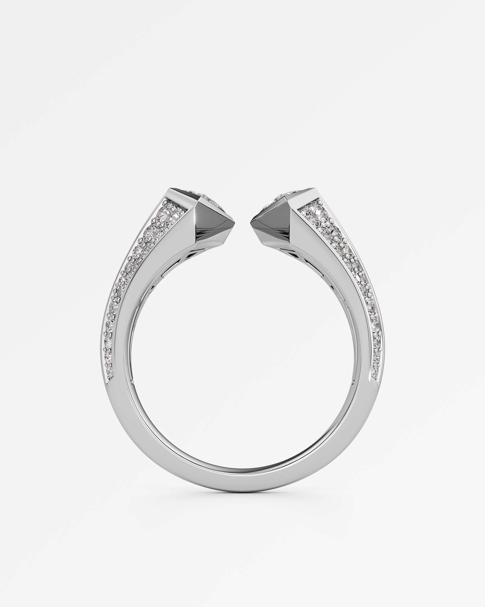 AM To Beyond Overraux Pavé Diamond Ring, in 14K White Gold (1.31 ctw)