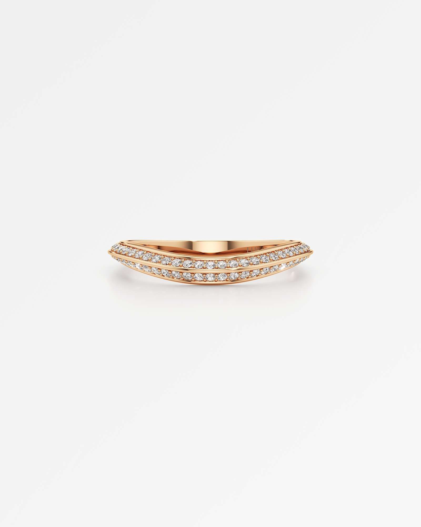 Velara Vérina Pavé Diamond Wedding Band, in 14K Rose Gold (0.27 ctw)