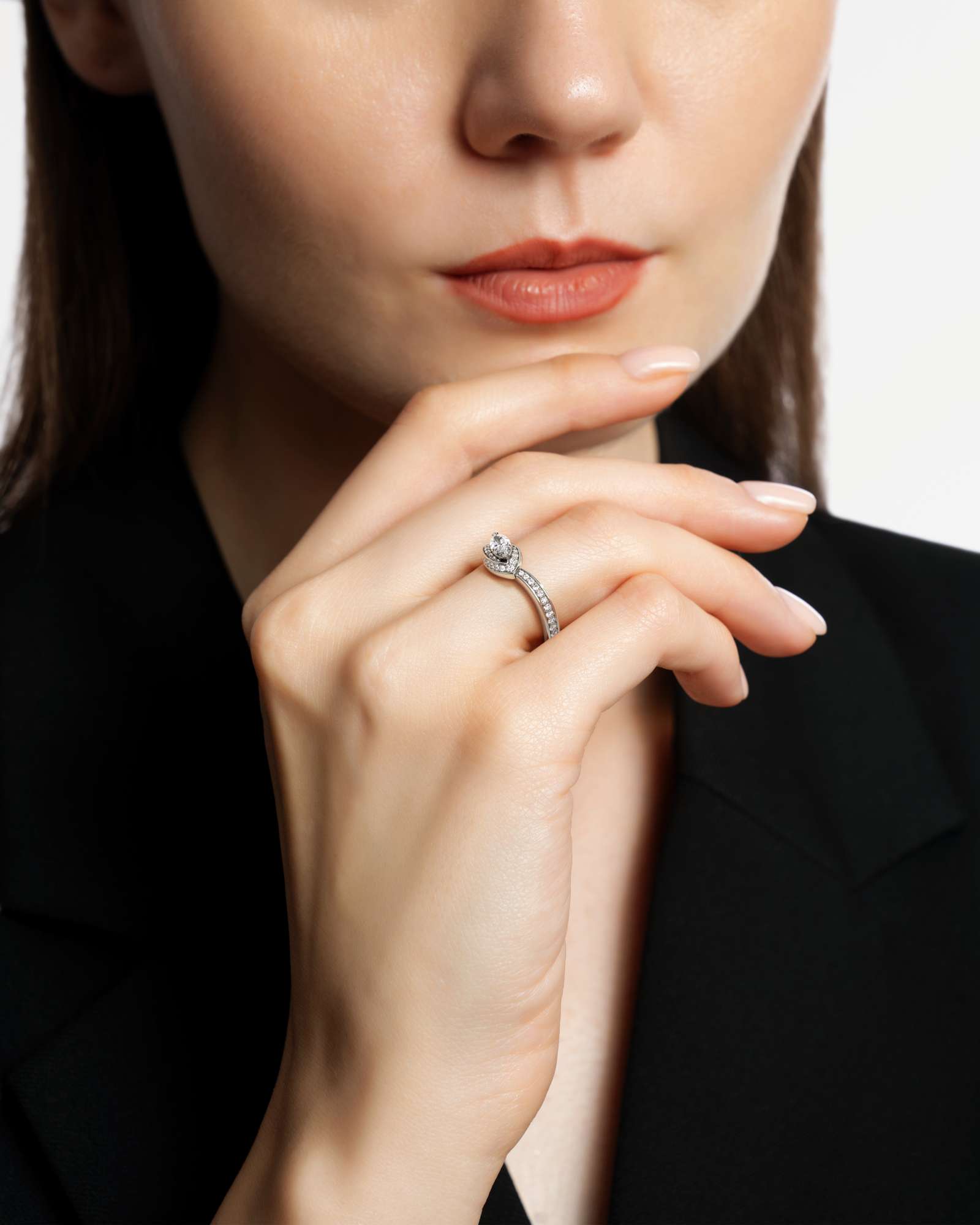 You Oracle Diamond Engagement Ring, In 14K White Gold (0.73 ctw)