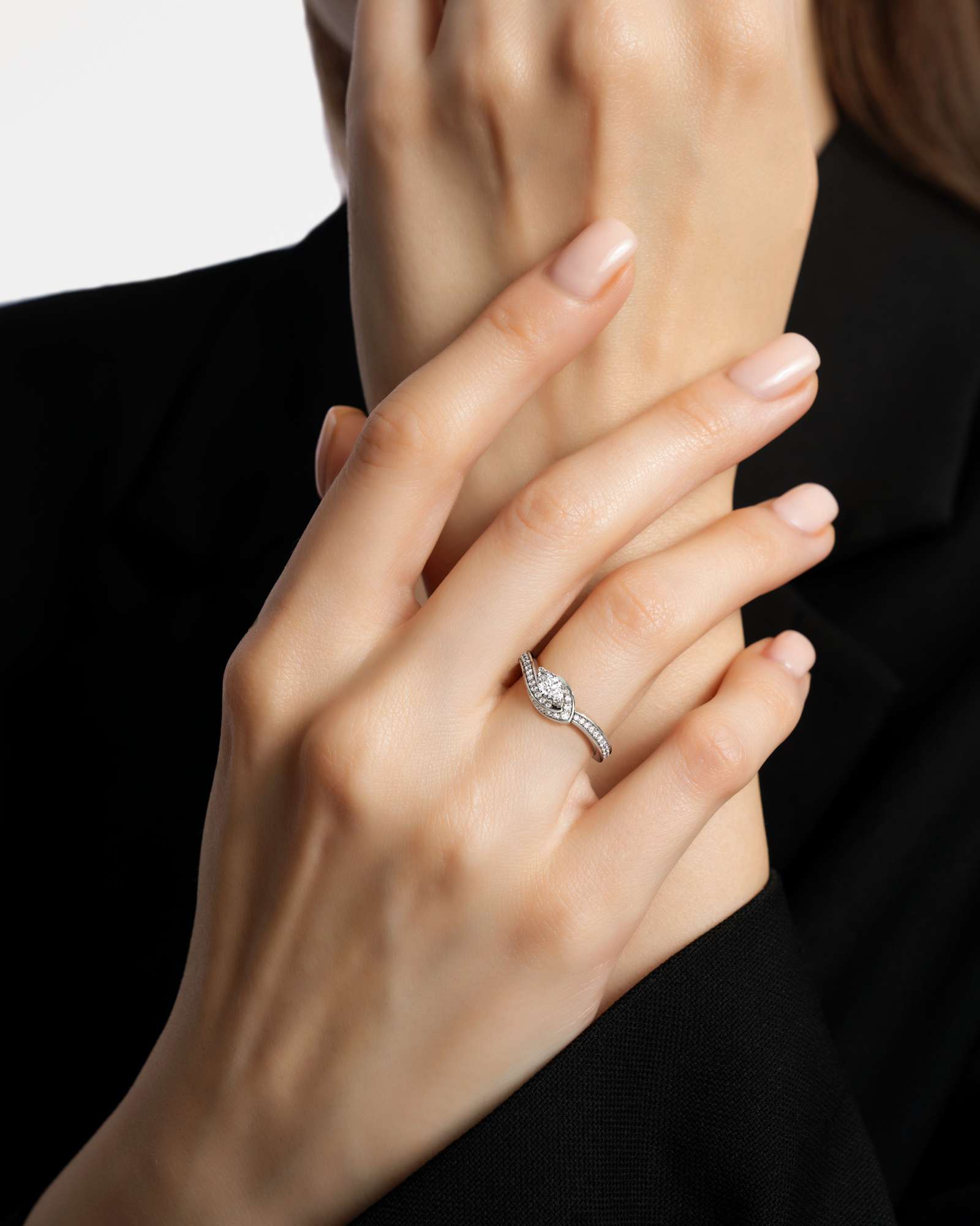 You Oracle Diamond Engagement Ring, In 14K White Gold (0.73 ctw)