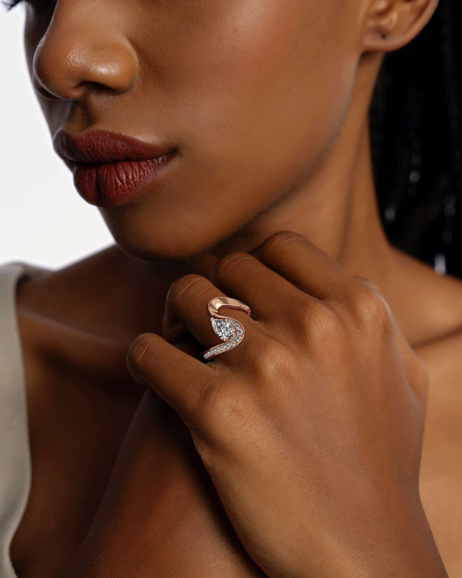 You Willow-Wisp Diamond Ring, in 14K Rose Gold (1.16 ctw)