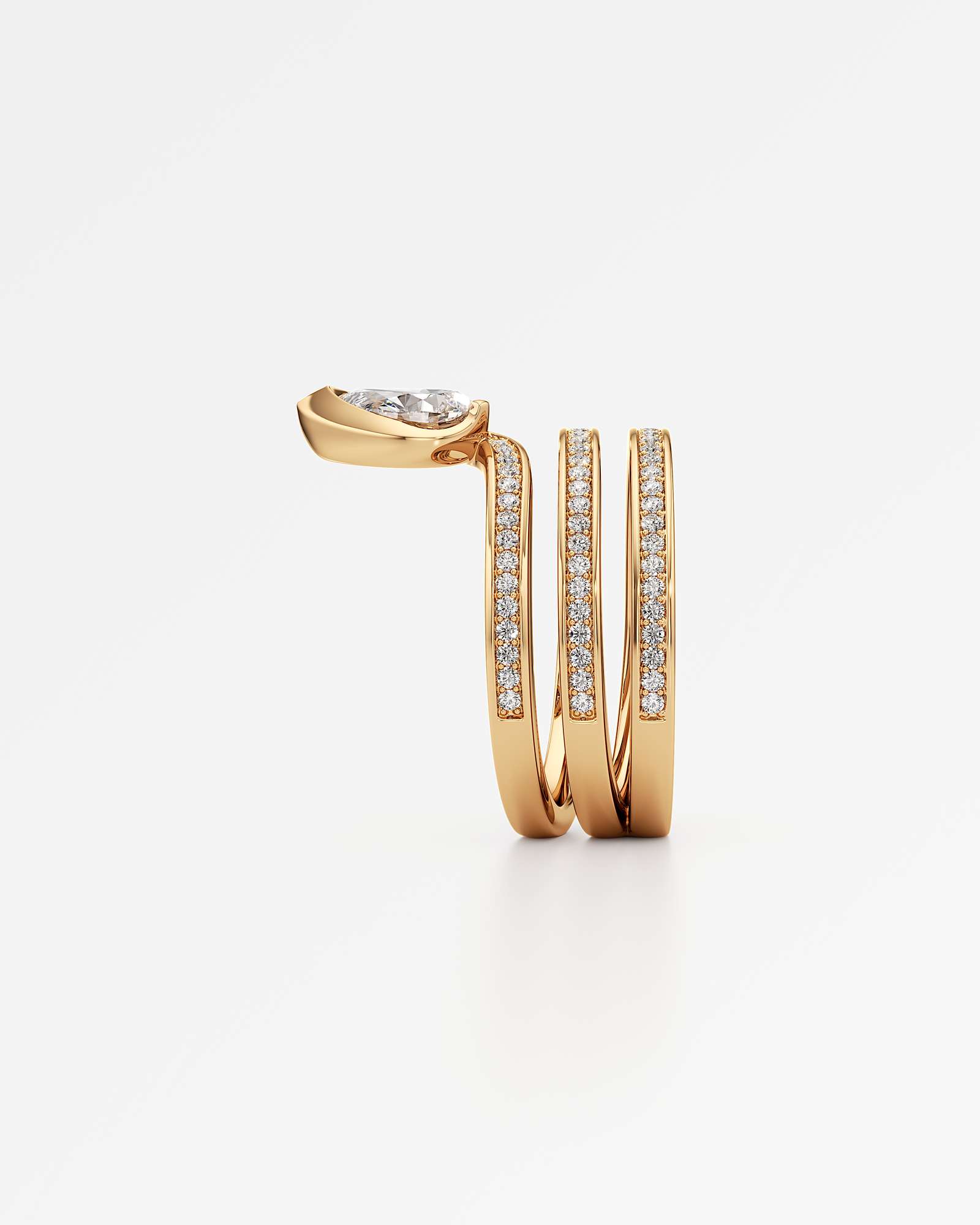 Pinnacle Serrelith Diamond Ring, In 14K Yellow Gold (1.12 ctw)