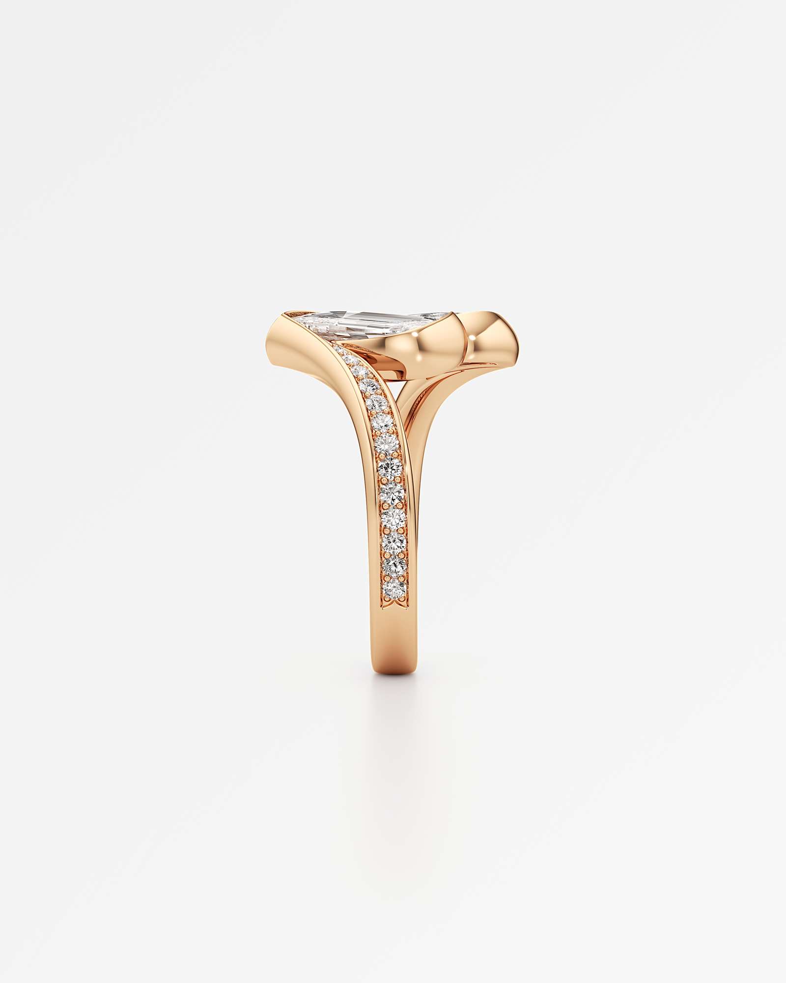 Glimmer Mareal Diamond Ring, In 14K Rose Gold (1.73 ctw)