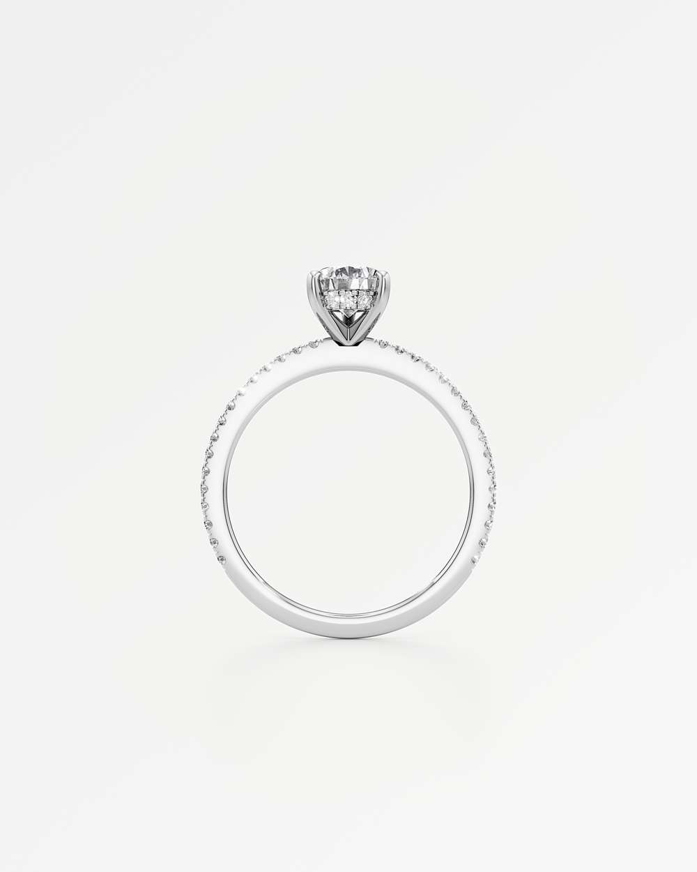 Elsa Hidden Halo Diamond Engagement Ring