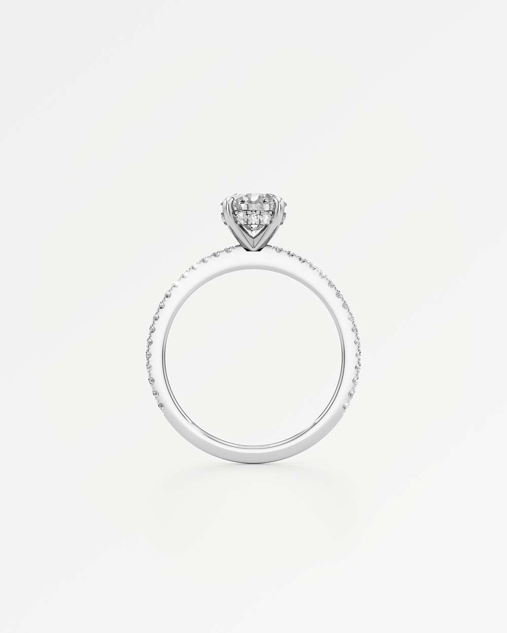 Elsa Hidden Halo Diamond Engagement Ring