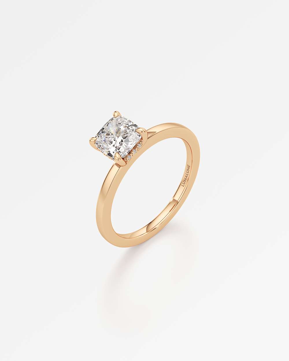 Elin Hidden Halo Diamond Engagement Ring
