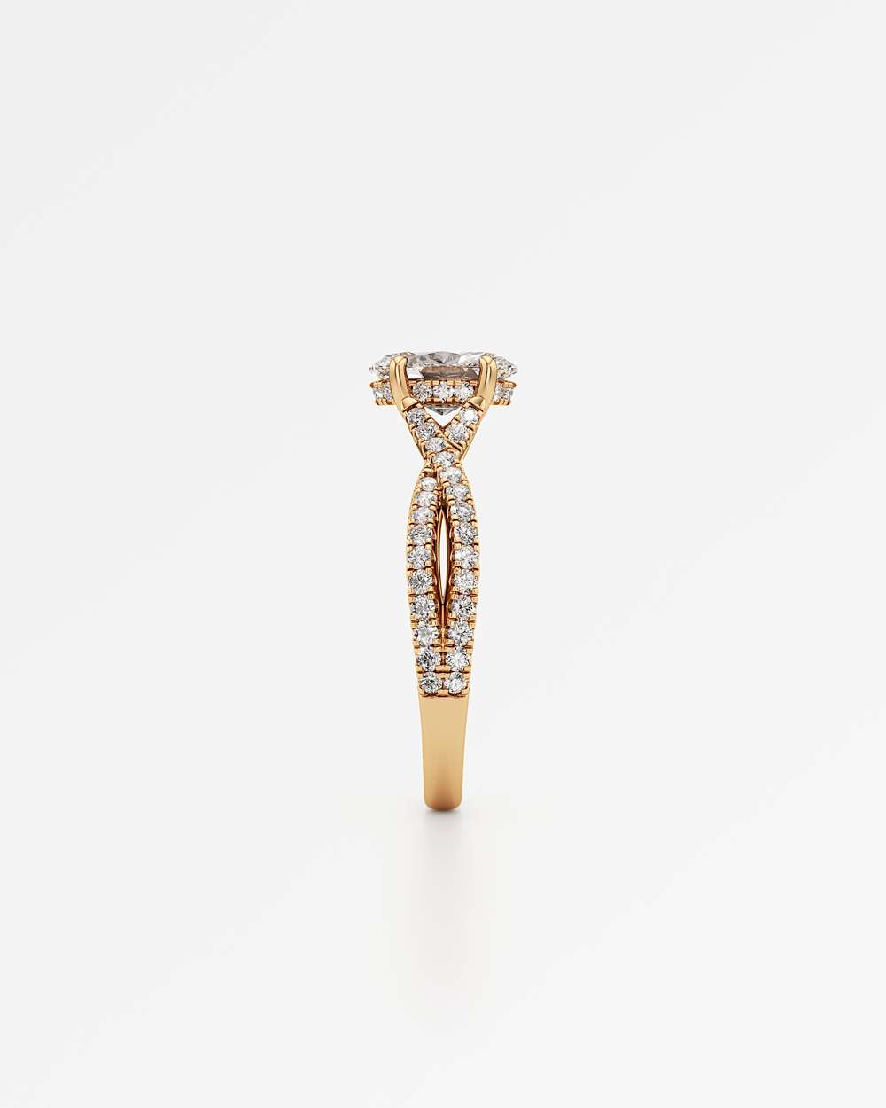 Arabella Hidden Halo Diamond Engagement Ring