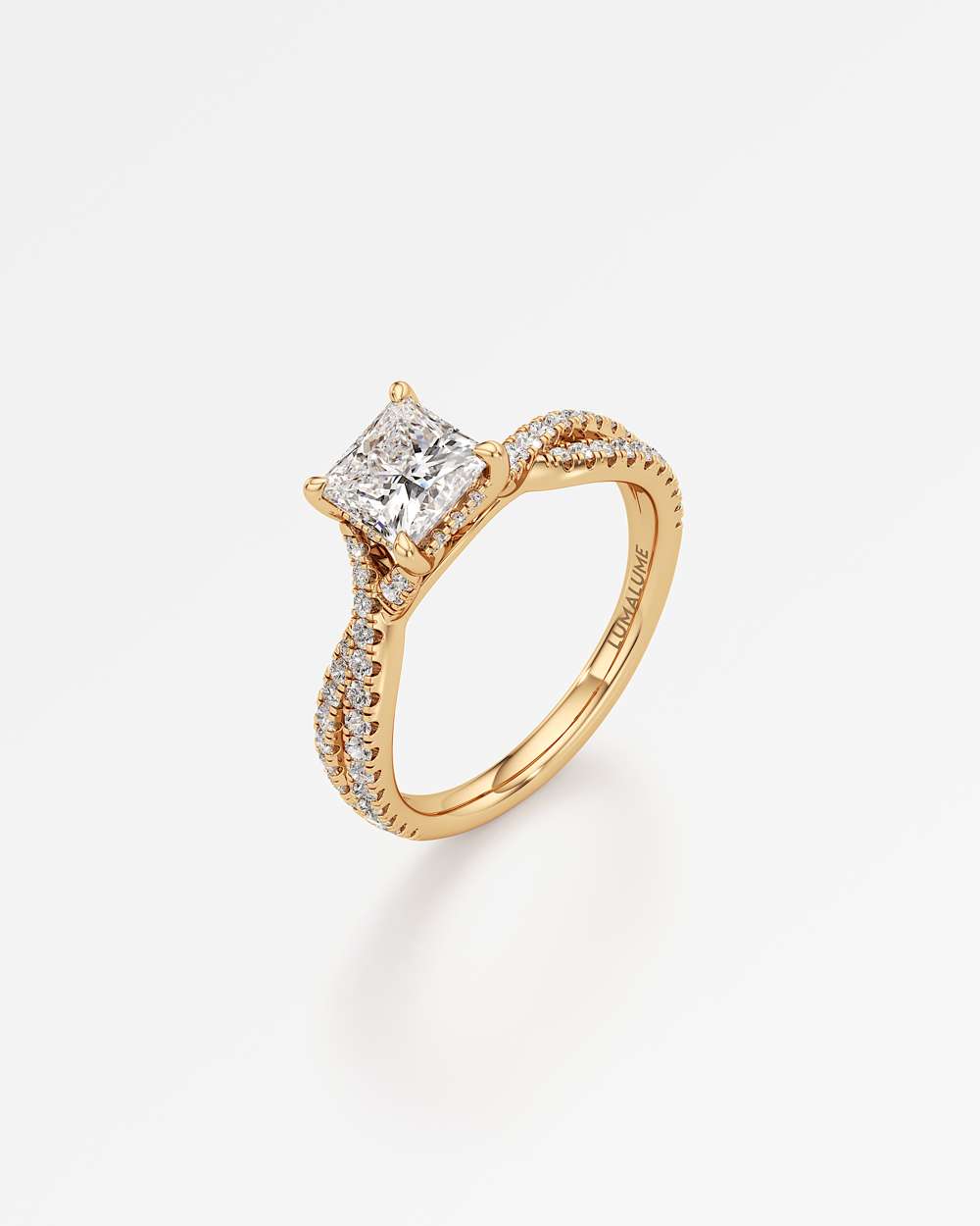 Arabella Hidden Halo Diamond Engagement Ring