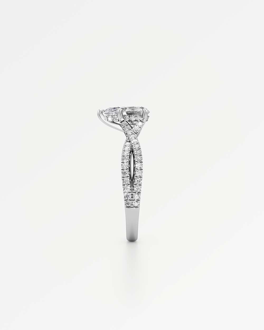 Arabella Hidden Halo Diamond Engagement Ring